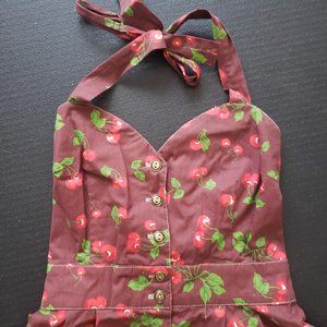 Cherry print sundress 100% cotton